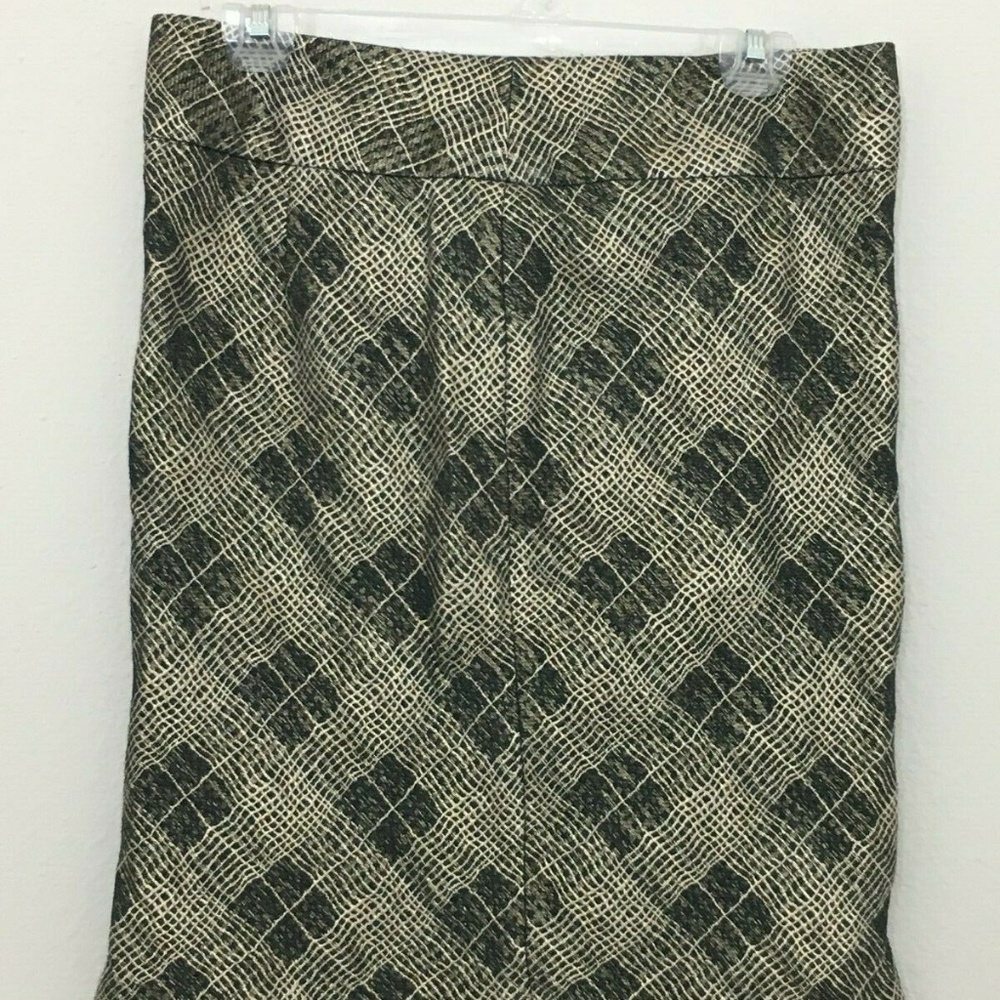 The Limited Grey Black Metallic Plaid Casual Short Pencil Skirt Womens 6 Dress - Picture 2 of 5